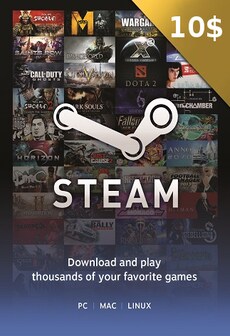 Steam Gift Card 10 USD - Steam Key - For USD Currency Only