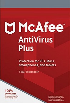 McAfee AntiVirus Plus 1 Device, 1 Year (PC, Android, Mac, iOS) - McAfee Key - GLOBAL