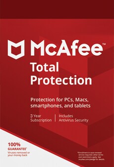 McAfee Total Protection Multidevice 1 Device 3 Years Key GLOBAL