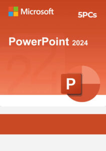 Microsoft - PowerPoint 2024 Retail PC/Mac 5PCs - Cd Key Global